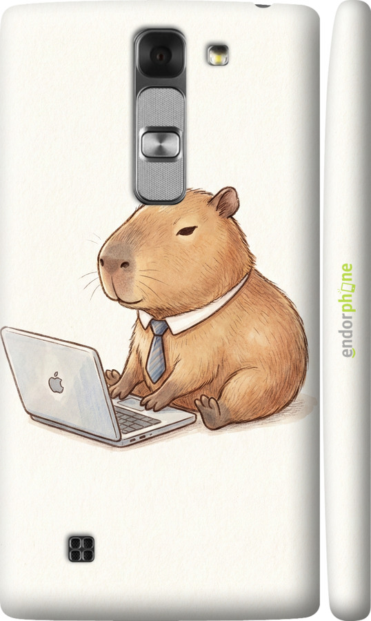 3D пластиковый глянцевый чехол Funny Capybara CEO Working для LG G4c H522y - 6777c-389 изображение 