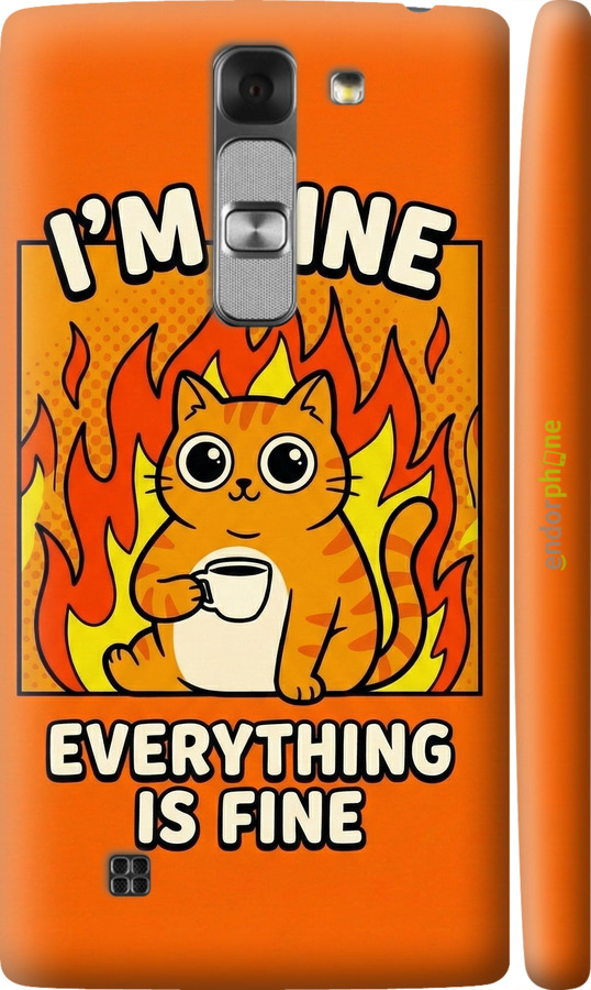 3D пластиковый глянцевый чехол Funny Cat для LG G4c H522y - 6786c-389 изображение 