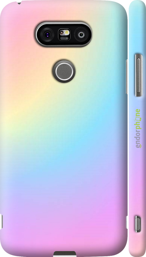 

3D пластиковий матовий чохол "Веселка 2" для LG G5 H860, Рожевий