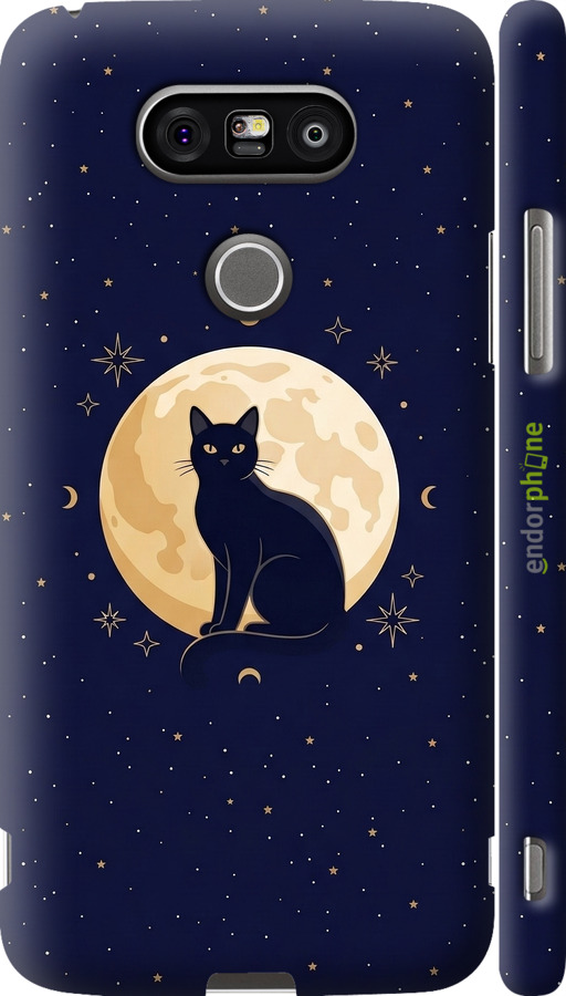 3D пластиковий матовий чехол Cute Cat Celestial/Witchy для LG G5 H860 - 6787m-348 изображение 