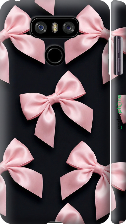3D пластиковий матовий чехол Coquette Ribbons Dark Coquette для LG G6 - 6767m-836 изображение 