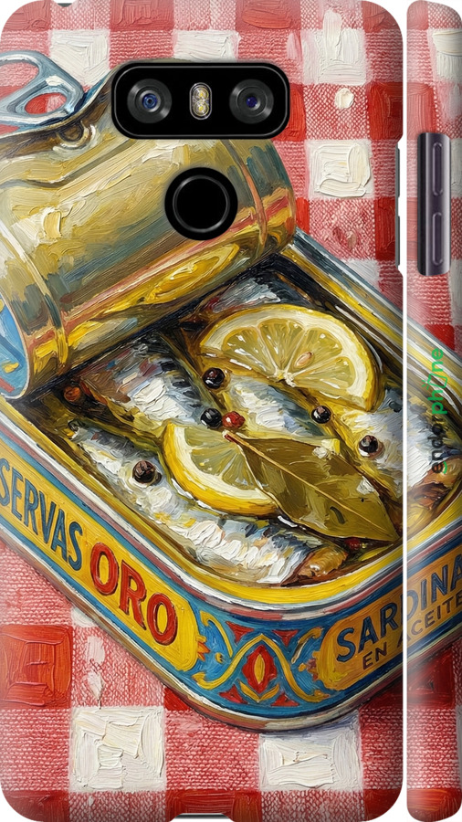 3D пластиковый матовый чехол Vintage Sardine Tin Phone для LG G6 - 6772m-836 изображение 
