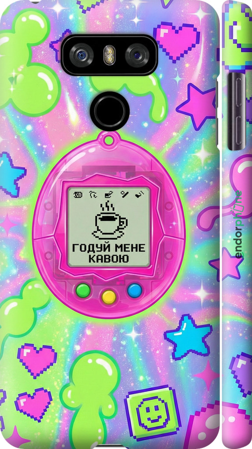 3D пластиковый матовый чехол Y2K Aesthetic Retro Pet: Годуй мене кавою для LG G6 - 6784m-836 изображение 