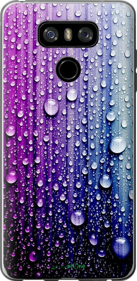 

Силіконовий чохол "Краплини води" для LG G6, Синій