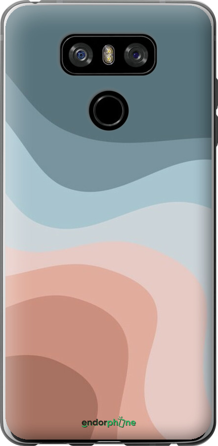 Силиконовый чехол С синими и розовыми волнами в стиле ретро для LG G6 - 6532u-836 изображение 
