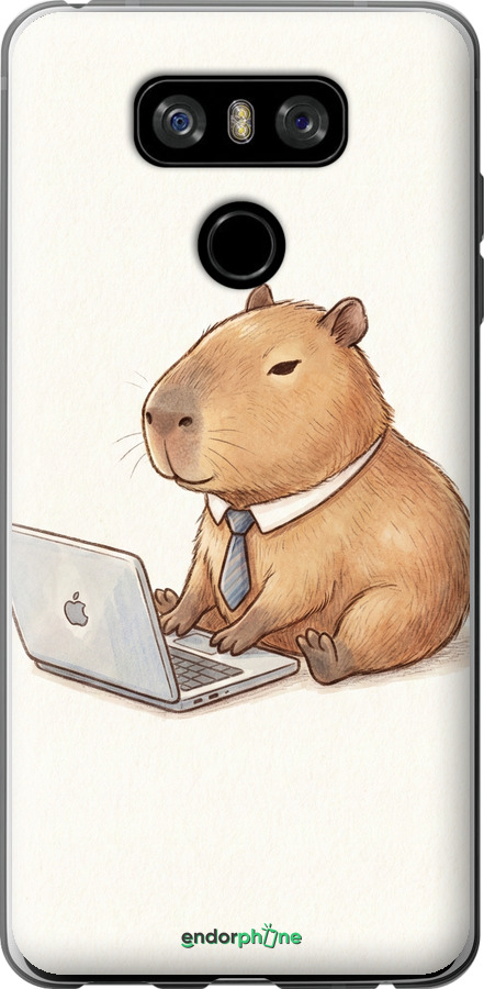 Силиконовый чехол Funny Capybara CEO Working для LG G6 - 6777u-836 изображение 