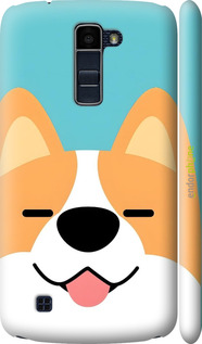 3D пластиковий матовий чехол Корги для LG K10 / K410 - 6280m-349 изображение 