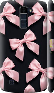 3D пластиковий матовий чехол Coquette Ribbons Dark Coquette для LG K10 / K410 - 6767m-349 изображение 