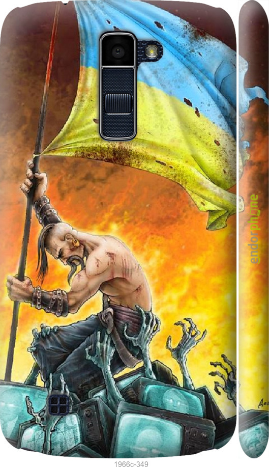 

3D пластиковий матовий чохол "Сильна Україна" для LG K10 / K410, Синій