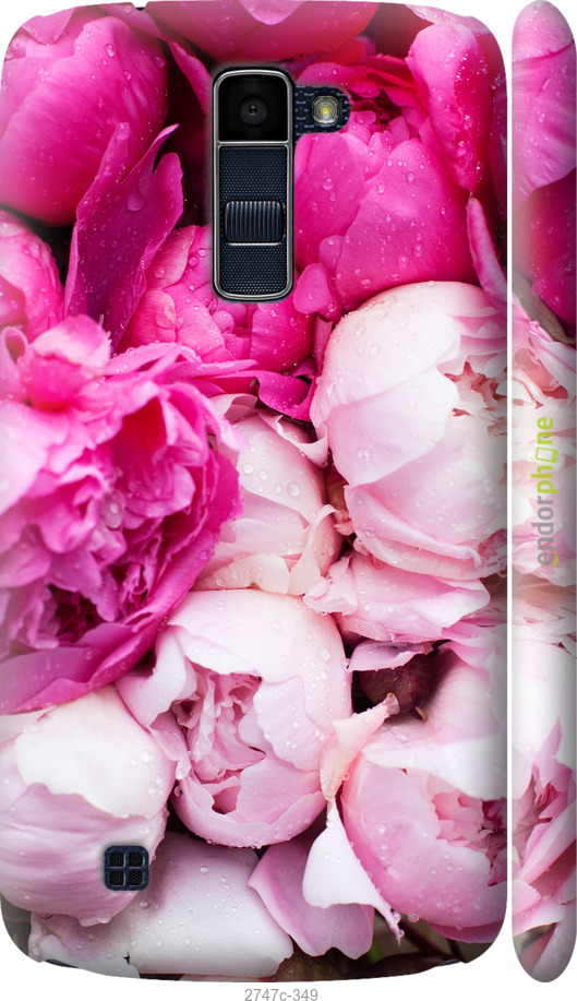 

Custodia in Plastica 3D opaca Peonie rosa" for LG K10 / K410"
