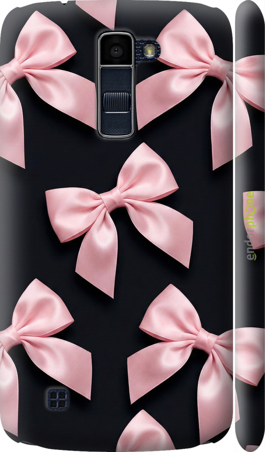 3D пластиковий матовий чехол Coquette Ribbons Dark Coquette для LG K10 / K410 - 6767m-349 изображение 