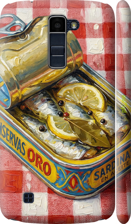 3D пластиковый матовый чехол Vintage Sardine Tin Phone для LG K10 / K410 - 6772m-349 изображение 