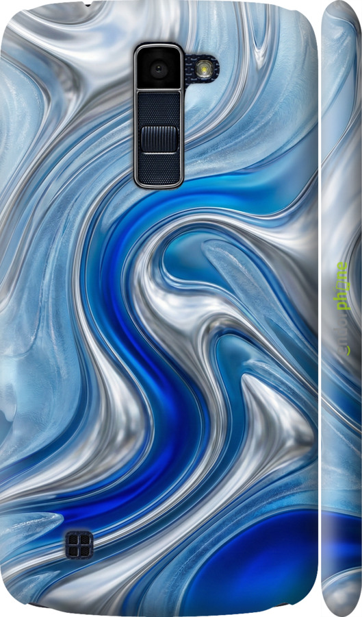 3D пластиковый матовый чехол Liquid Chrome для LG K10 / K410 - 6781m-349 изображение 