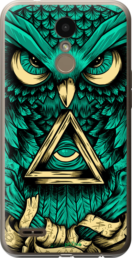 Силиконовый чехол Сова Арт-тату для LG K10 2018 - 3971u-1382 изображение 