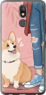 Силиконовый чехол Корги 3 для LG K40 - 6707u-1681 изображение 