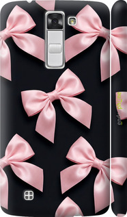 3D пластиковый матовый чехол Coquette Ribbons Dark Coquette для LG K8 K350E - 6767m-297 изображение 