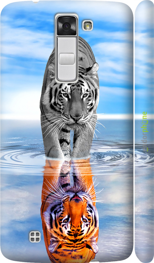 3D пластиковый глянцевый чехол Тигр для LG K8 K350E - 6016c-297 изображение 