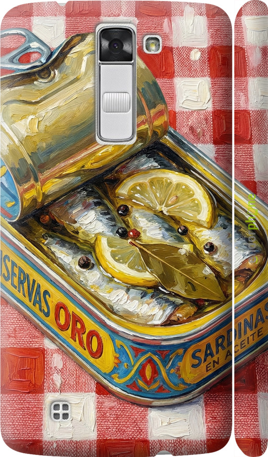 3D пластиковий матовий чехол Vintage Sardine Tin Phone для LG K8 K350E - 6772m-297 изображение 
