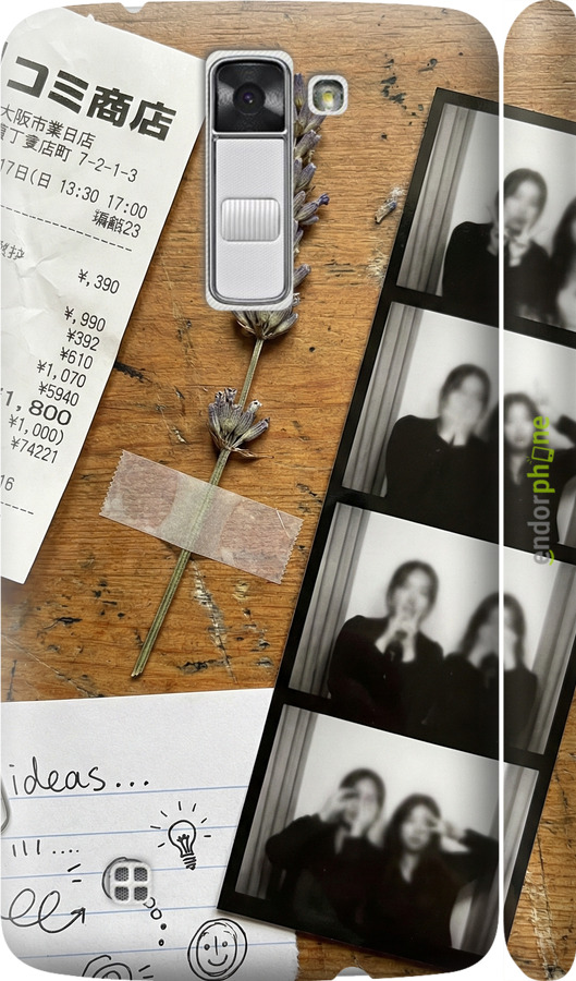 3D пластиковый матовый чехол Aesthetic Scrapbook Collage для LG K8 K350E - 6773m-297 изображение 