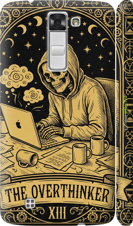 3D пластиковый глянцевый чехол The Overthinker для LG K8 K350E - 6774c-297 изображение 