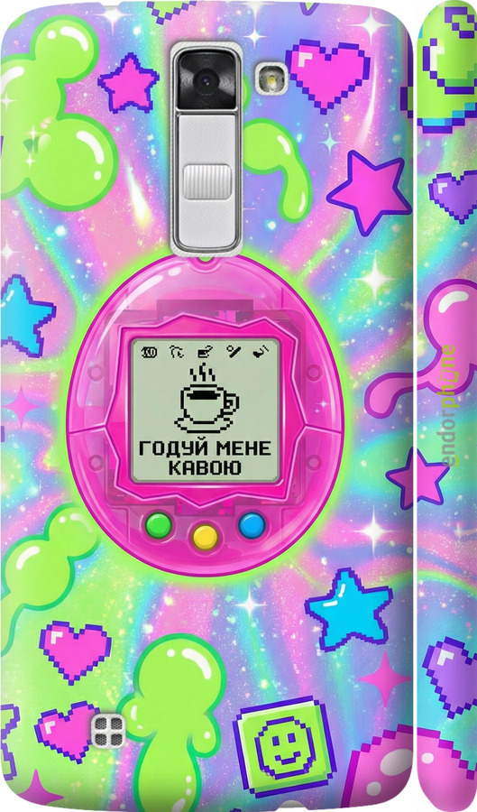 3D пластиковый глянцевый чехол Y2K Aesthetic Retro Pet: Годуй мене кавою для LG K8 K350E - 6784c-297 изображение 