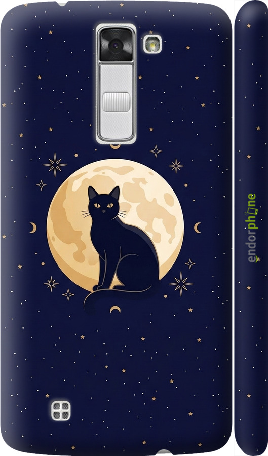 3D пластиковый матовый чехол Cute Cat Celestial/Witchy для LG K8 K350E - 6787m-297 изображение 