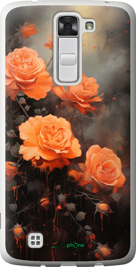 Силиконовый чехол Оранжевые розы для LG K8 K350E - 5944u-297 изображение 