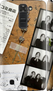 3D пластиковый матовый чехол Aesthetic Scrapbook Collage для LG K7 - 6773m-451 изображение 