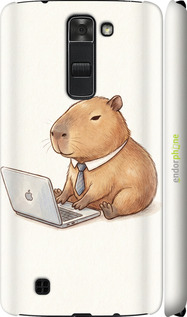 3D пластиковый матовый чехол 'Funny Capybara CEO Working' для LG K7 изображение 1