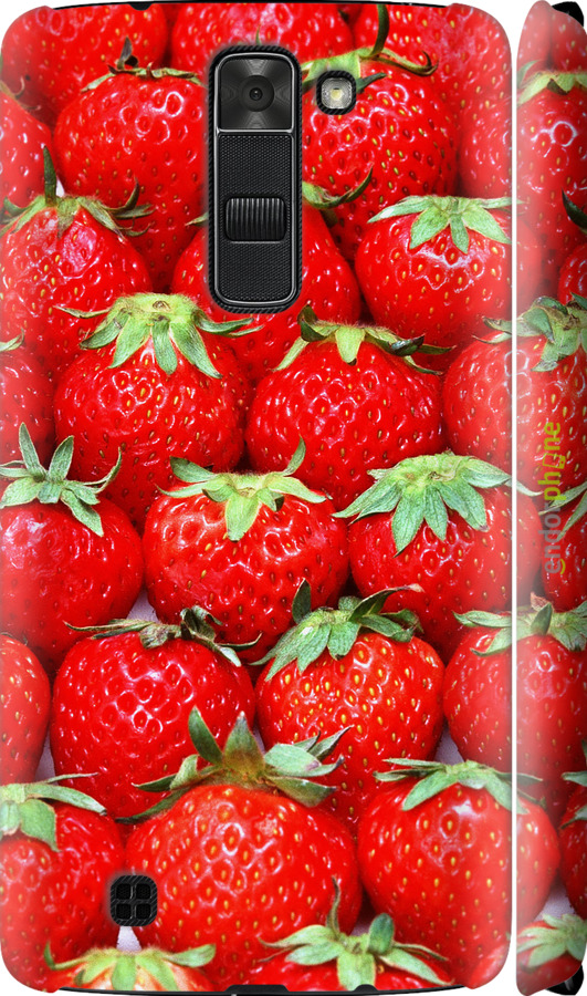 3D пластиковий матовий чехол Полуниця для LG K7 - 6020m-451 изображение 