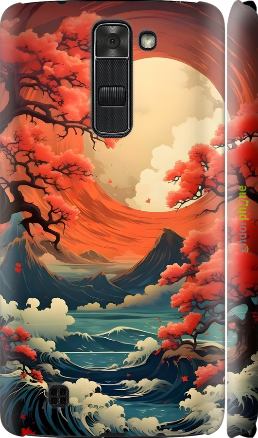 3D пластиковый матовый чехол Природа японии для LG K7 - 6327m-451 изображение 