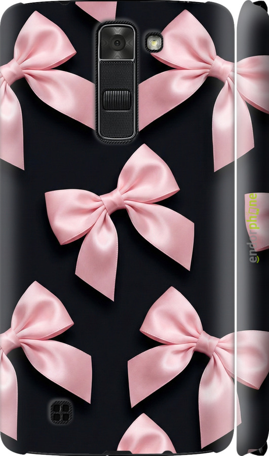 3D пластиковый матовый чехол Coquette Ribbons Dark Coquette для LG K7 - 6767m-451 изображение 