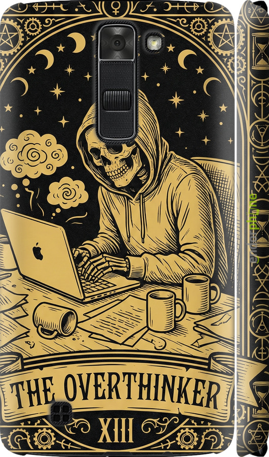 3D пластиковый матовый чехол The Overthinker для LG K7 - 6774m-451 изображение 