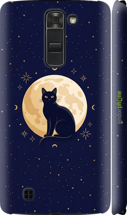 3D пластиковий матовий чехол Cute Cat Celestial/Witchy для LG K7 - 6787m-451 изображение 