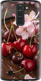 Силиконовый чехол Вишня в шоколаде для LG K7 - 6698u-451 изображение 