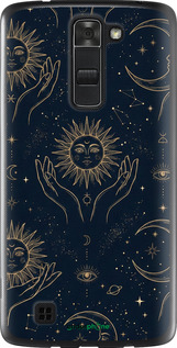 Силиконовый чехол Celestial Harmony: Sun & Moon Gold Mystic Pattern для LG K7 - 6778u-451 изображение 