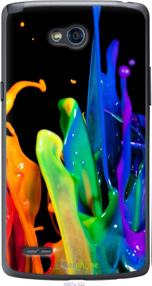 Силиконовый чехол брызги краски для LG L80 Dual D380 - 3957u-332 изображение 