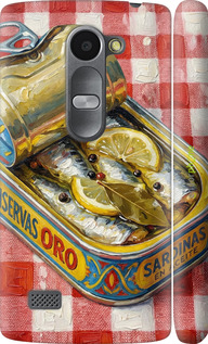 3D пластиковый матовый чехол Vintage Sardine Tin Phone для LG Leon H324 - 6772m-403 изображение 