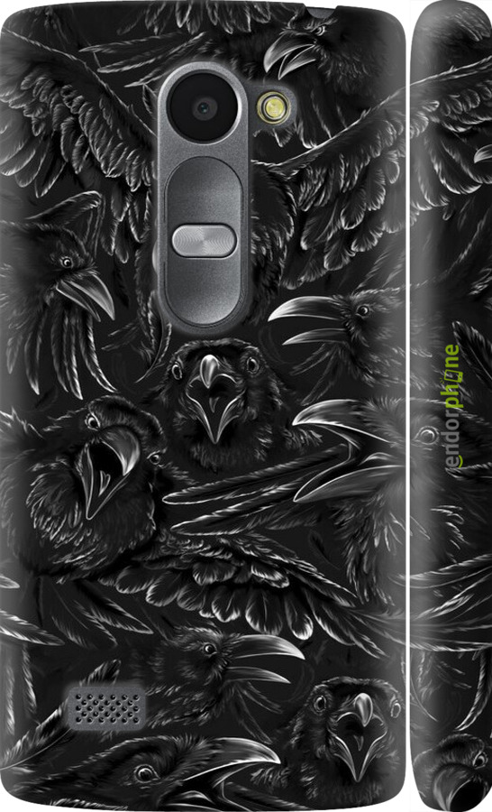 3D пластиковый матовый чехол Воронья ярость для LG Leon H324 - 6474m-403 изображение 