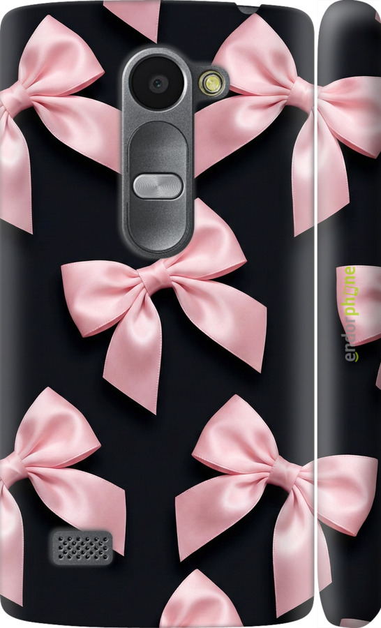 3D пластиковый матовый чехол Coquette Ribbons Dark Coquette для LG Leon H324 - 6767m-403 изображение 