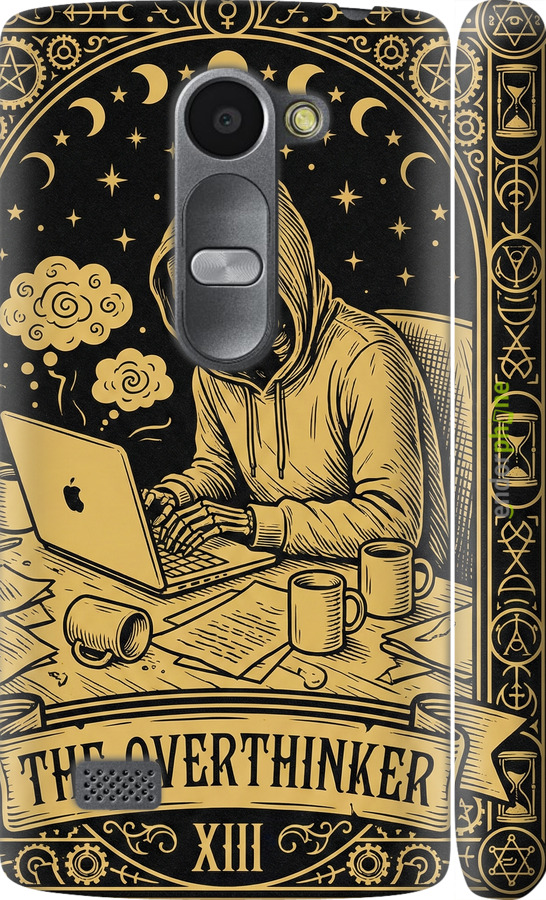 3D пластиковый матовый чехол The Overthinker для LG Leon H324 - 6774m-403 изображение 