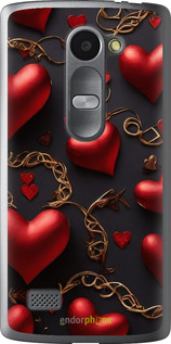 Силиконовый чехол Сердечки для LG Leon H324 - 5831u-403 изображение 