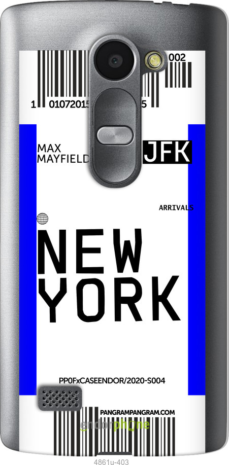 Силіконовий чехол New York для LG Leon H324 - 4861u-403 изображение 