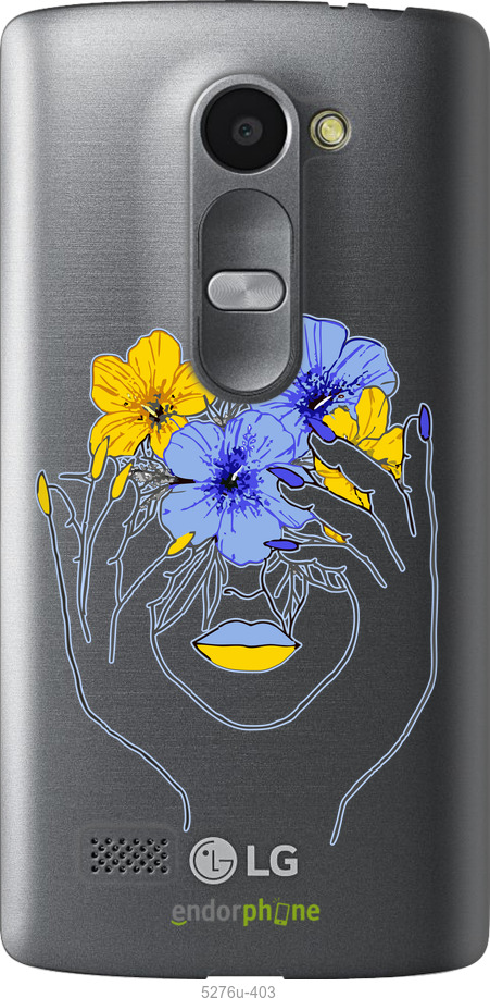 Силиконовый чехол Девушка v4 для LG Leon H324 - 5276u-403 изображение 