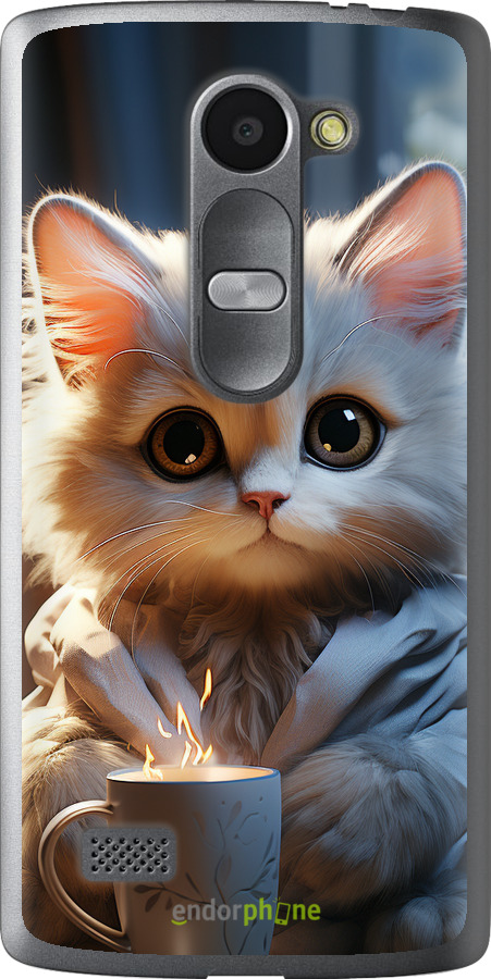 Силиконовый чехол White cat для LG Leon H324 - 5646u-403 изображение 