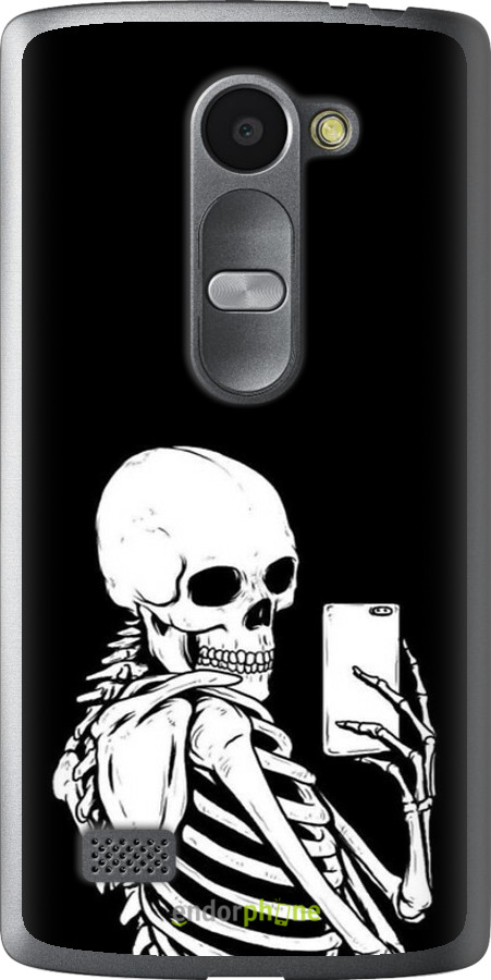Силіконовий чехол Скелет робить Selfie для LG Leon H324 - 6535u-403 изображение 