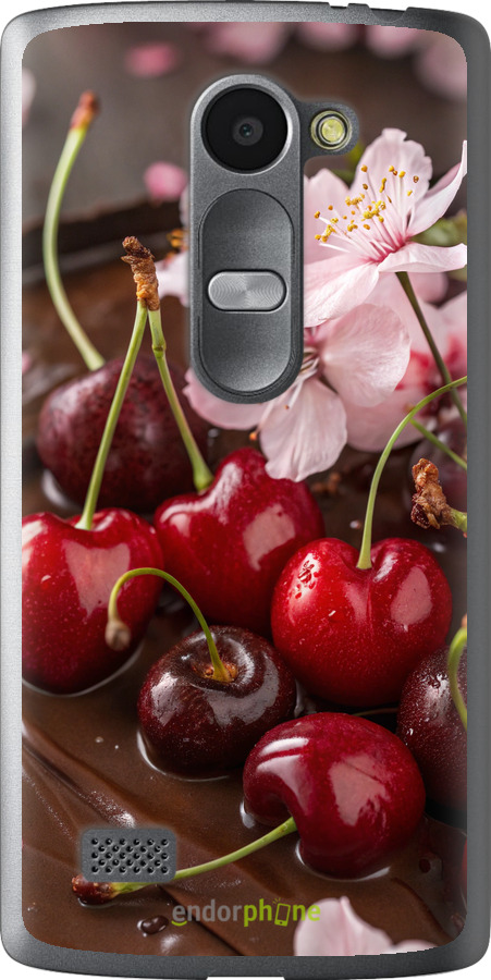 Силіконовий чехол Вишня у шоколаді для LG Leon H324 - 6698u-403 изображение 
