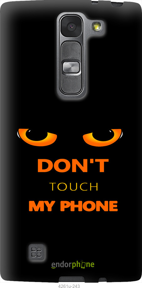 Силиконовый чехол Don't touch the phone для LG Magna H502F - 4261u-243 изображение 