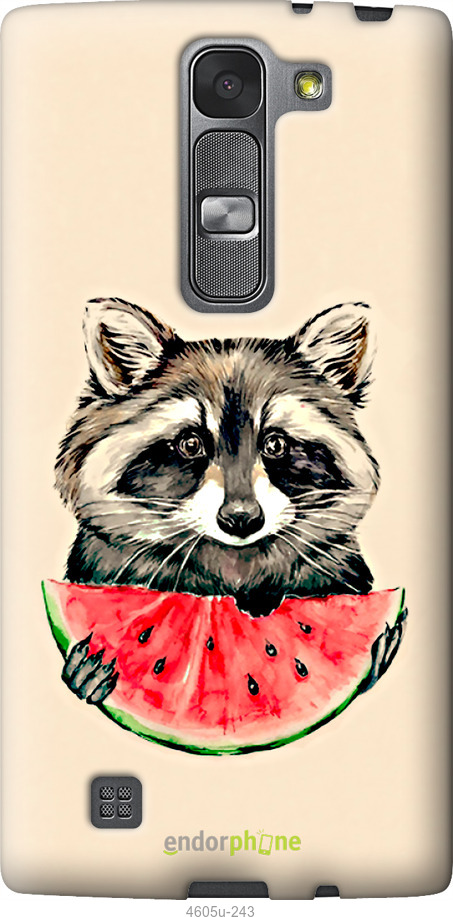 Силиконовый чехол Енотик с арбузом для LG Magna H502F - 4605u-243 изображение 