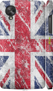 3D пластиковый глянцевый чехол Флаг Великобритании 1 для LG Nexus 5 - 386c-57 изображение 